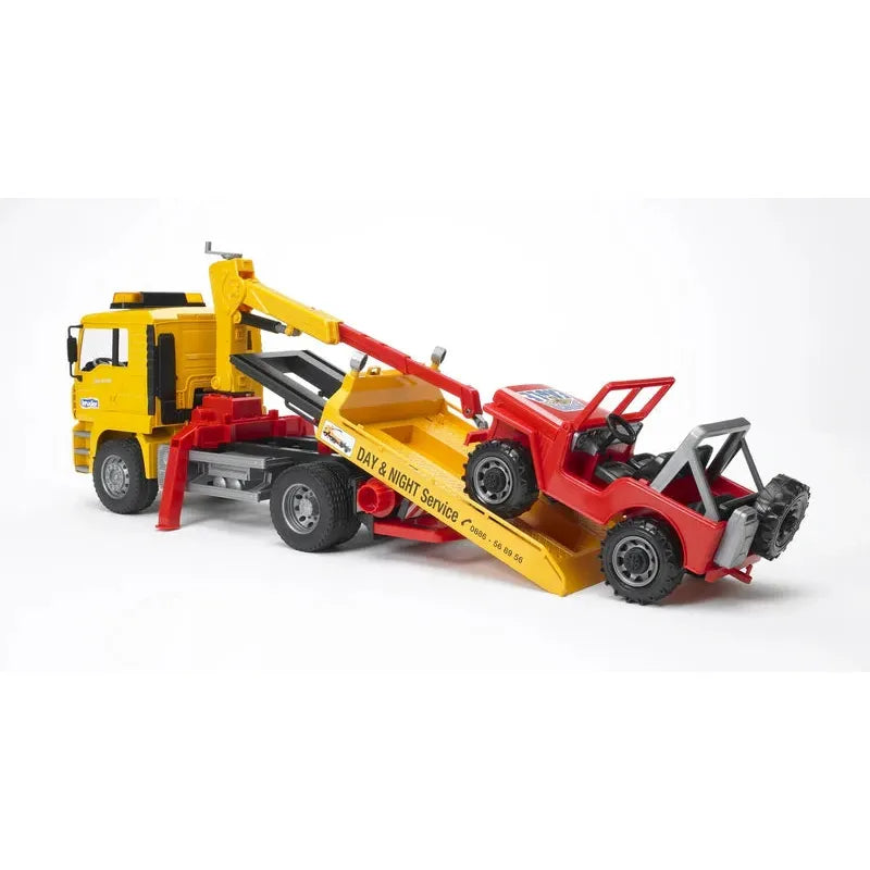 Bruder 02750 MAN TGA Tow Truck with Off-Road Vehicle