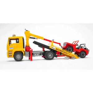 Bruder 02750 MAN TGA Tow Truck with Off-Road Vehicle