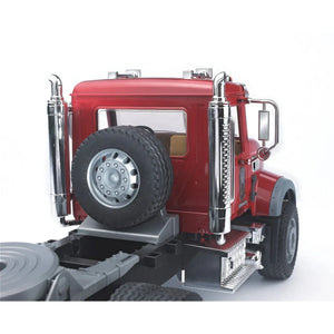 Bruder 02813 MACK Granite Truck with Low Loader and JCB Backhoe Loader