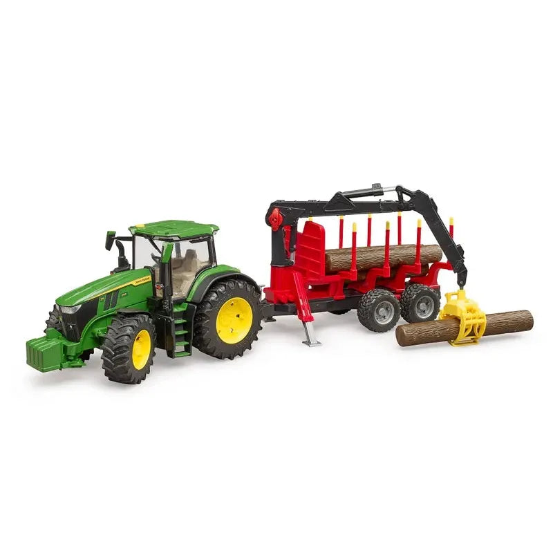 Bruder 09829 John Deere 7R 350 with Logging Trailer and 3 Logs