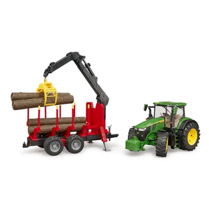 Bruder 09829 John Deere 7R 350 with Logging Trailer and 4 Logs