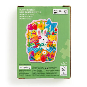 Bunny Basket 48 Piece Mini Shaped Puzzle by Mudpuppy