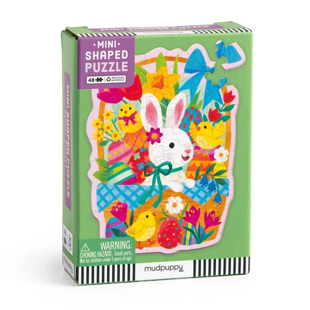 Bunny Basket 48 Piece Mini Shaped Puzzle by Mudpuppy