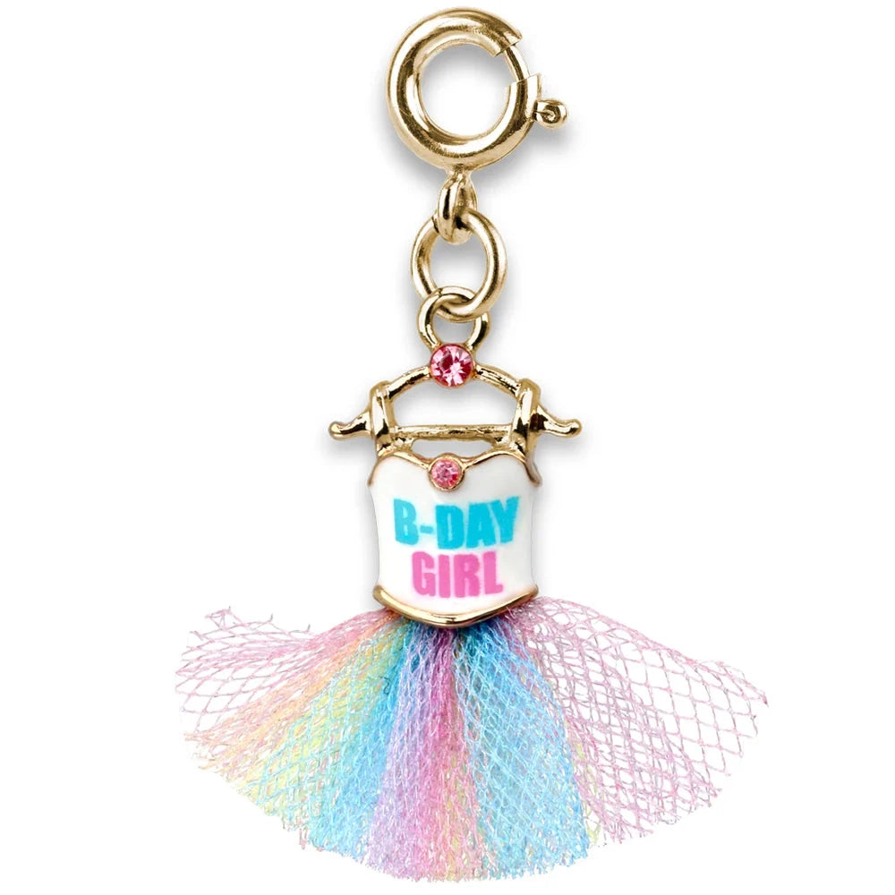 Charm It! Gold B-Day Girl Tutu Charm