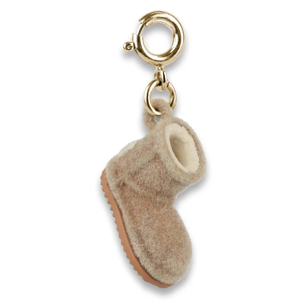 Charm It! Gold Furry Bootie