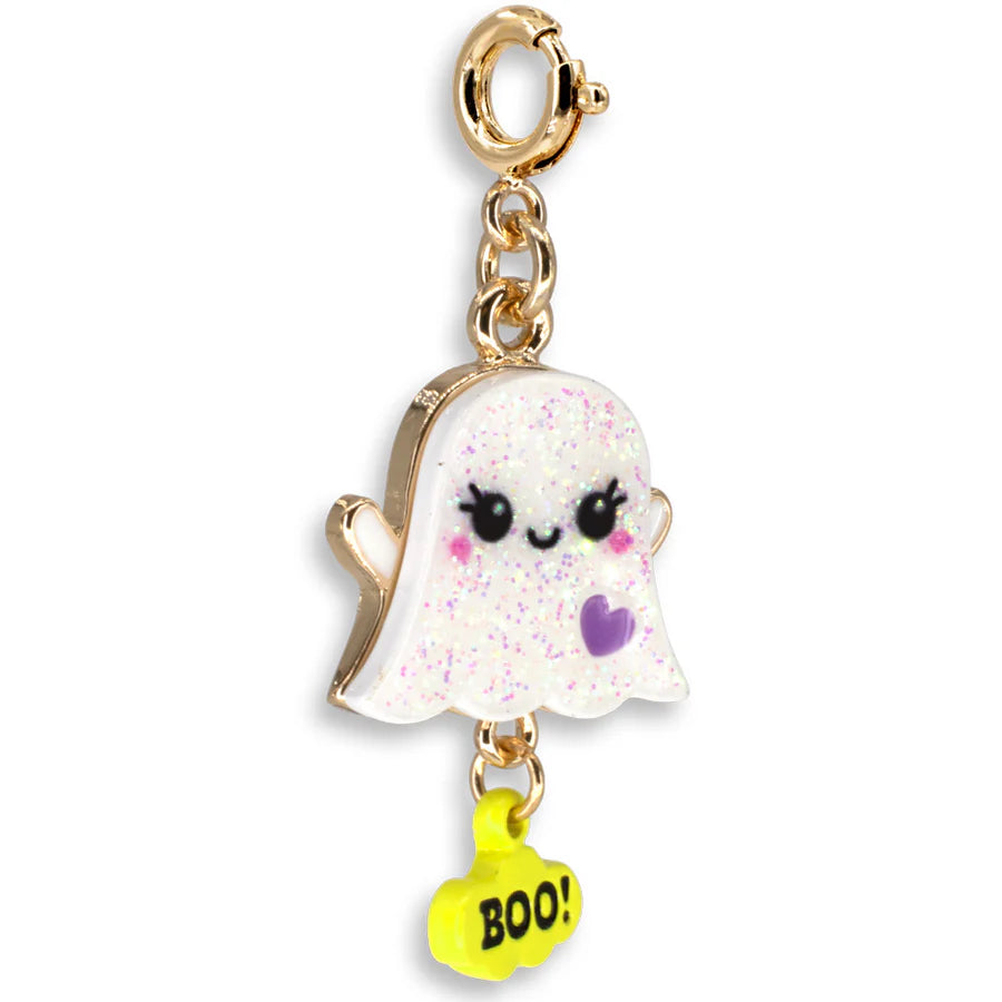 Charm It! Gold Glitter Ghost Charm