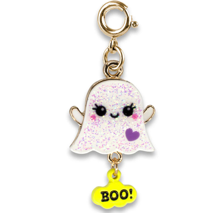 Charm It! Gold Glitter Ghost Charm