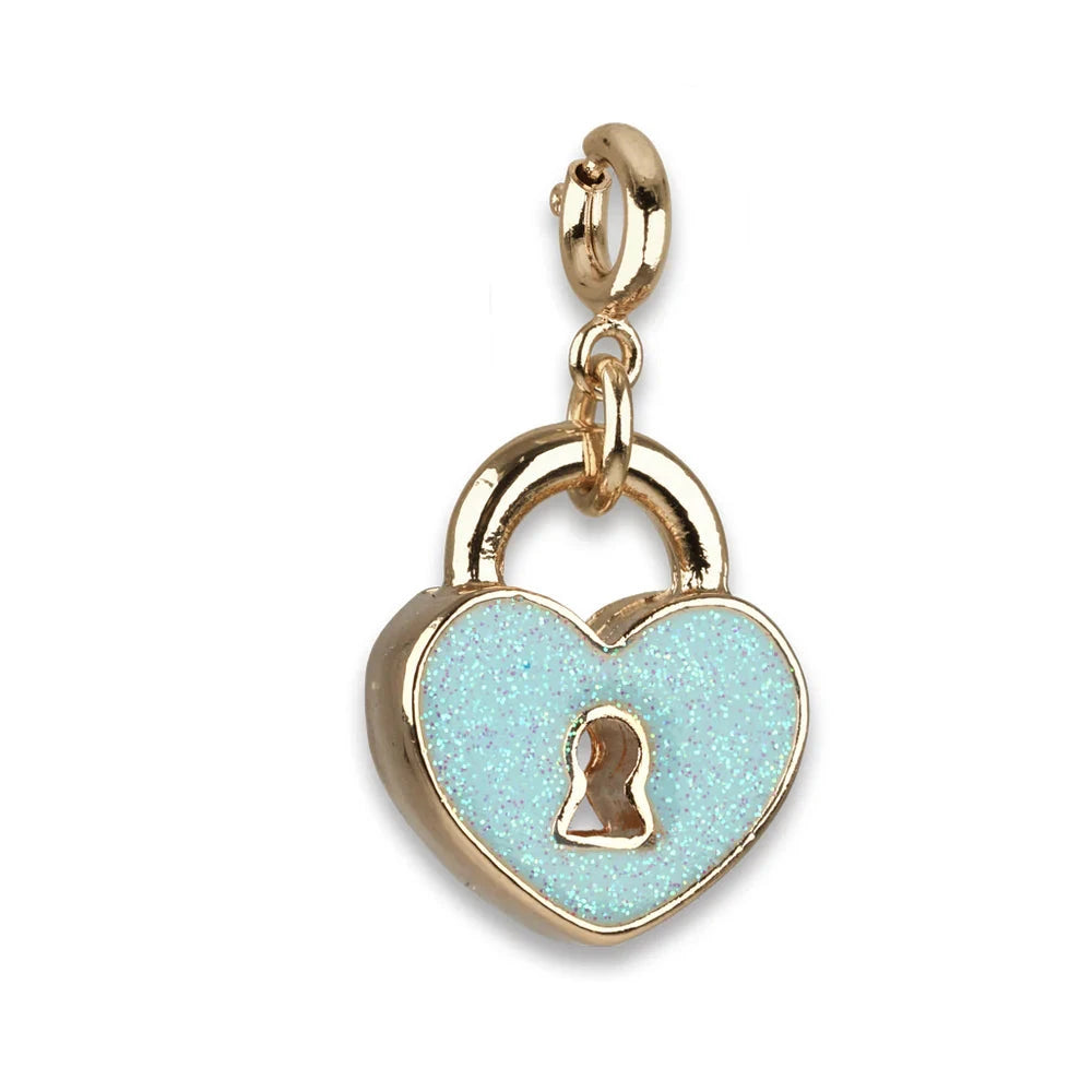Charm It! Gold Heart Lock Charm