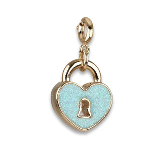 Charm It! Gold Heart Lock Charm