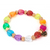 Charm It! Gold Rainbow Heart Stretch Bead Bracelet