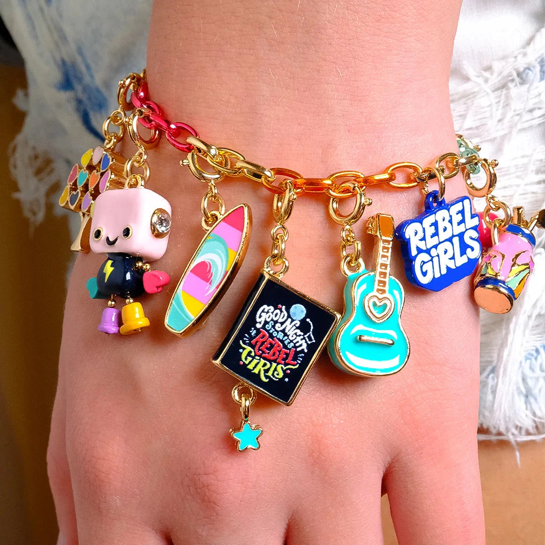 CHARM IT! Gold Rebel Girls Golf Clubs Charm