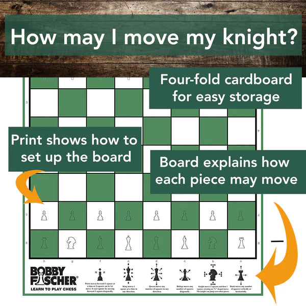 Bobby Fisher- Learn How To Play Chess Set Board Game