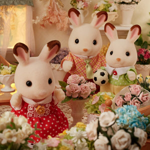 Chocolate Rabbit Family by Calico Critters