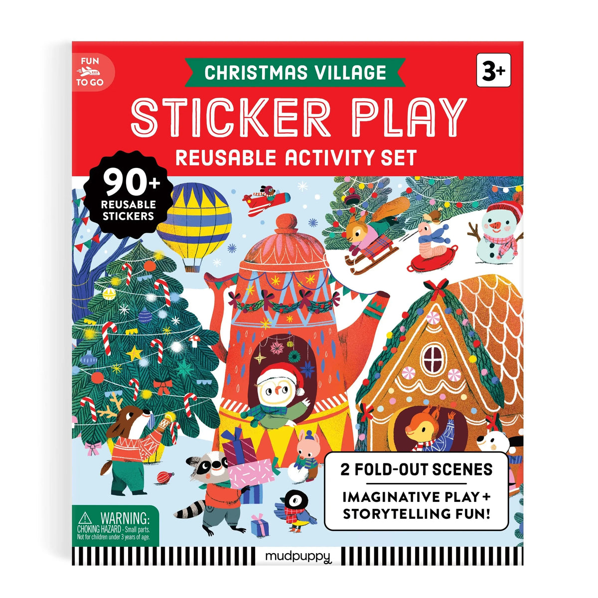 Christmas Village Sticker Play Reusable Activity Set by Mudpuppy