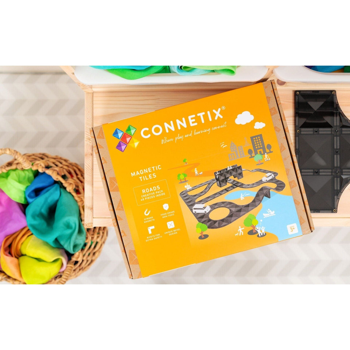 Connetix 48 Piece Roads Creative Pack