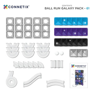 Connetix Ball Run Galaxy Pack 61 Pieces