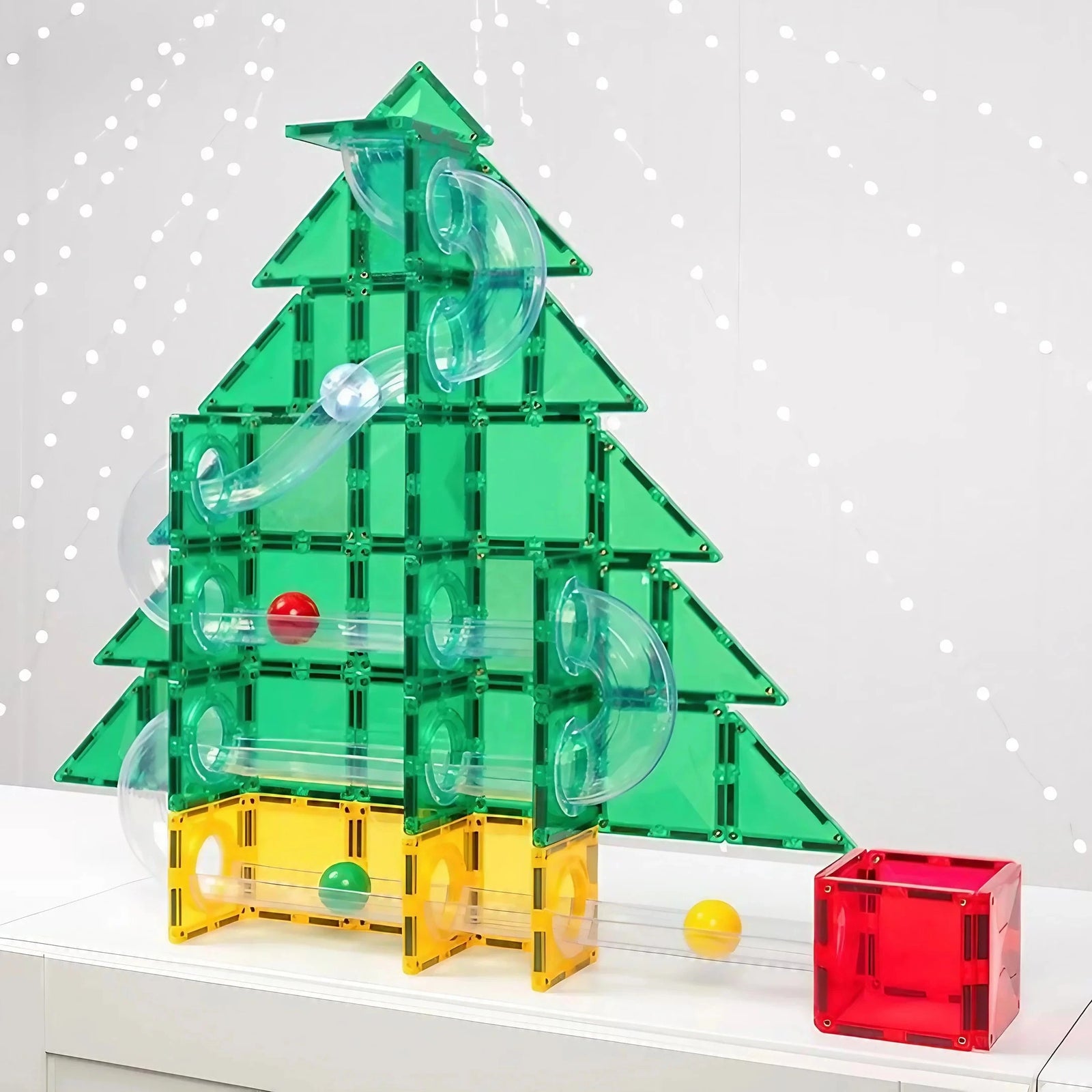 Connetix Special Edition Christmas Tree Ball Run 71 Pieces