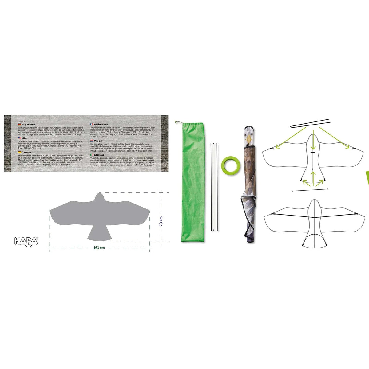 Terra Kids Bald Eagle Kite by Haba