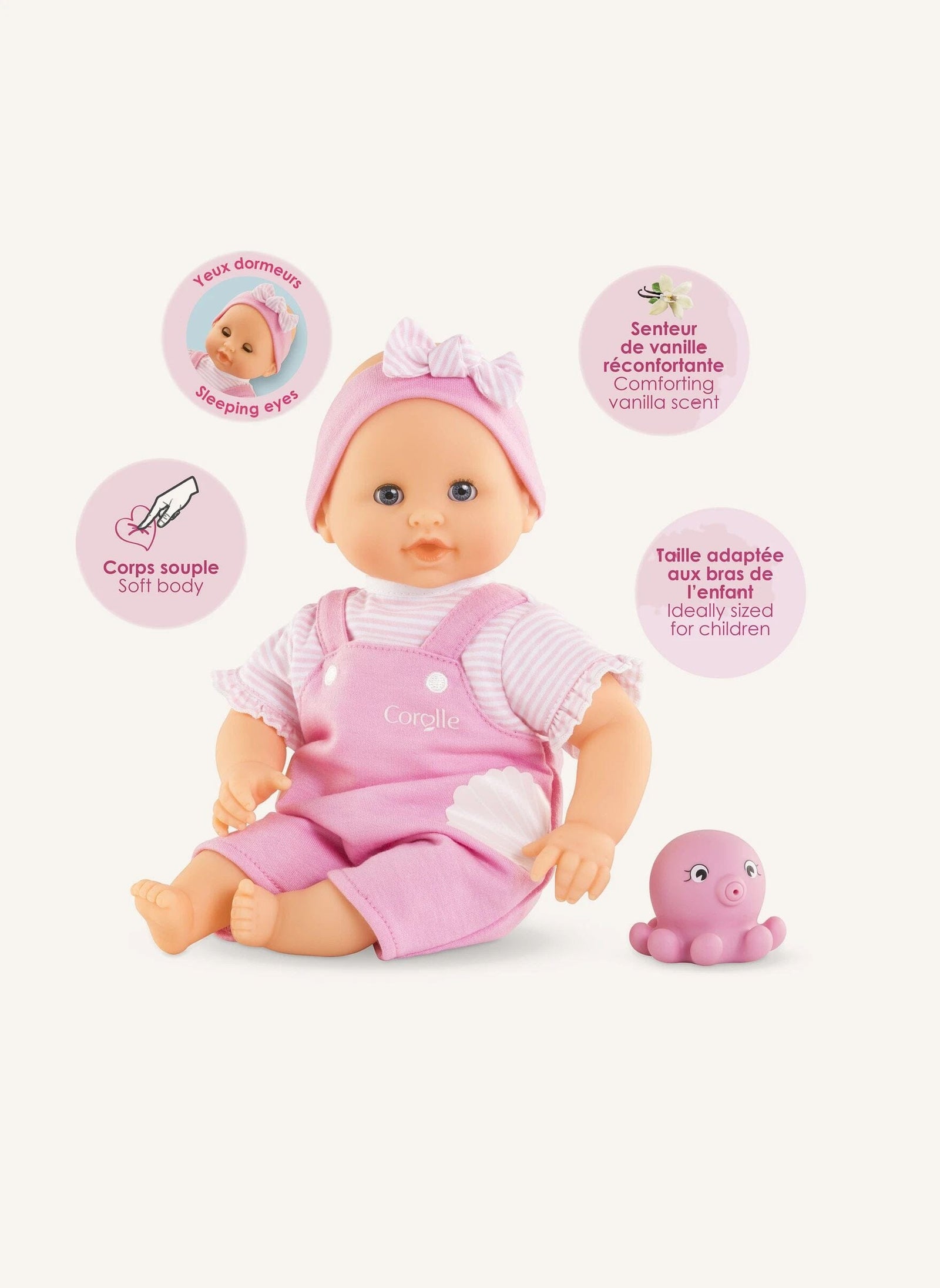 Corolle Bebe Bath 12" Oceane with Shells
