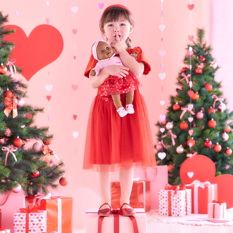 Corolle Heart Petals Dress & Headband  for 12" Doll
