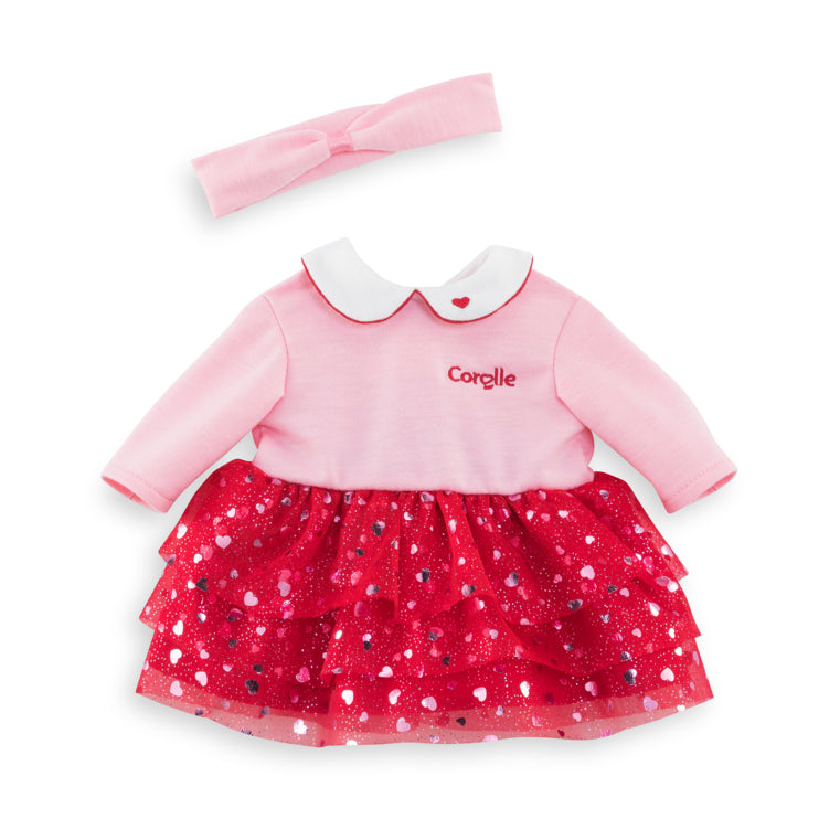 Corolle Heart Petals Dress & Headband  for 12" Doll