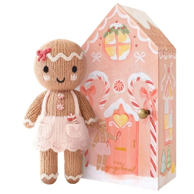 Cuddle + Kind Tiny Gingerbread Girl in House