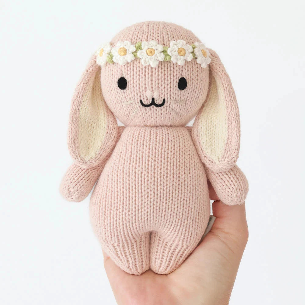 cuddle+kind Baby Bunny in Rose with Ivory Floral