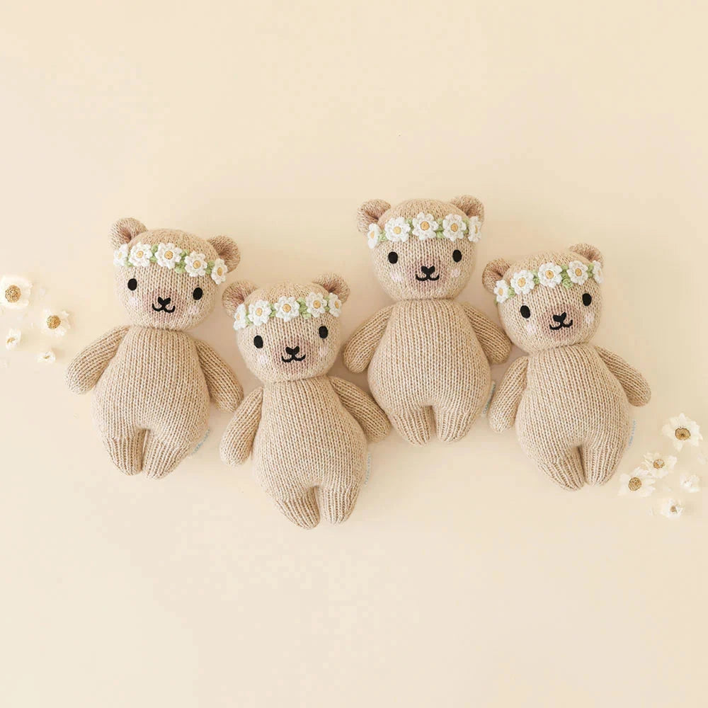 cuddle+kind Baby Honey Bear (Ivory Floral)
