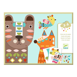 Djeco Create with Paper -- 3 Giant Animals Collage