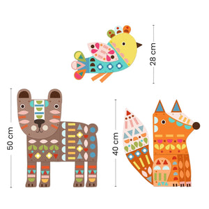 Djeco Create with Paper -- 3 Giant Animals Collage