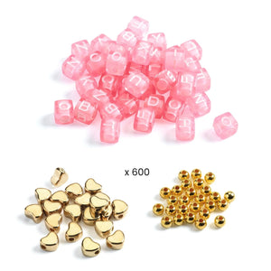 Djeco Beads Bracelet Kit-- Alphabet (Gold)