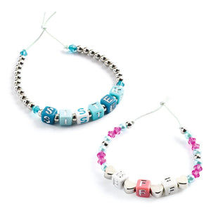 Djeco Beads Bracelet Kit -- Alphabet (Silver)