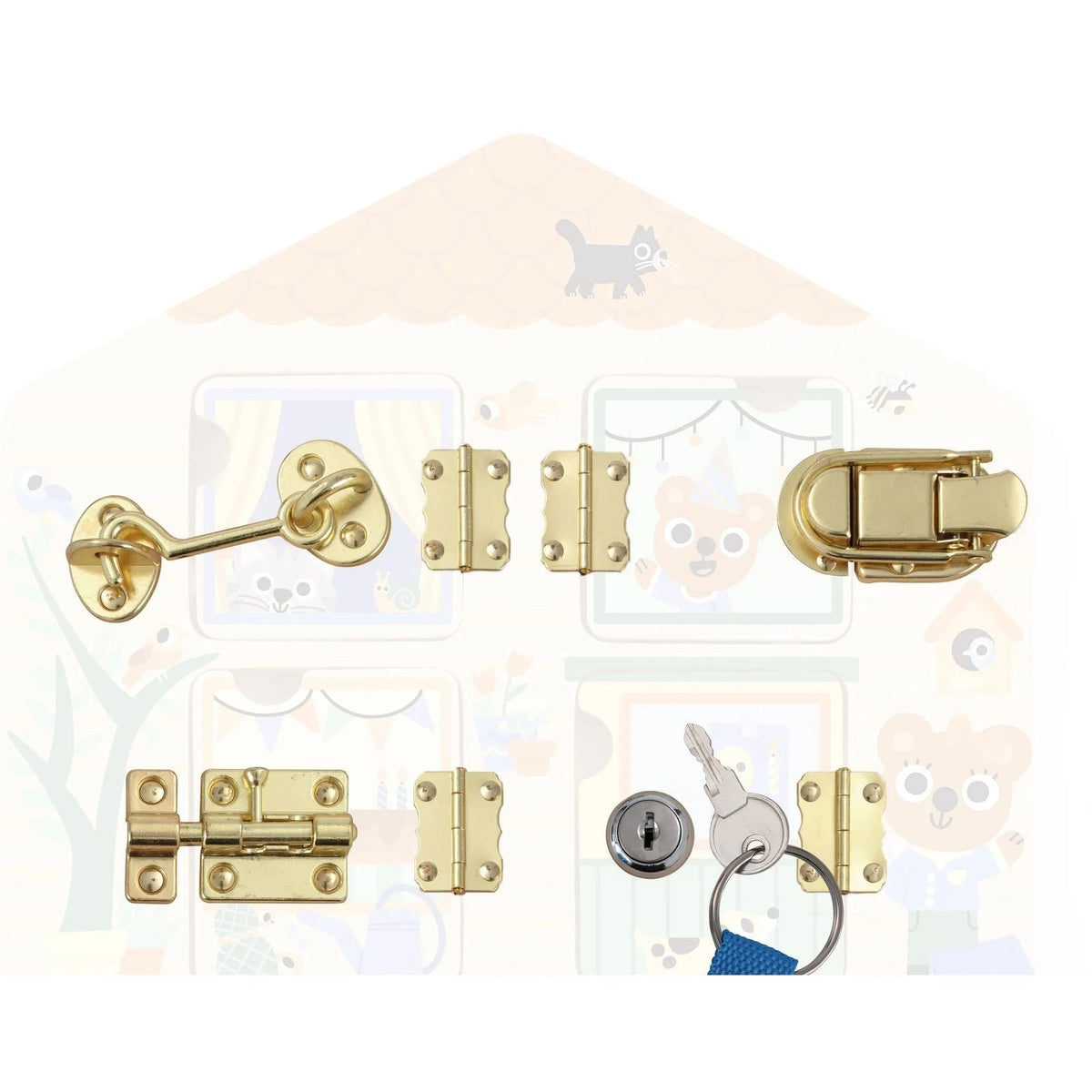 Djeco Cabanalock Wooden Skill Board