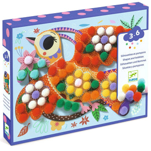 Djeco Create with Pompoms-- Birds