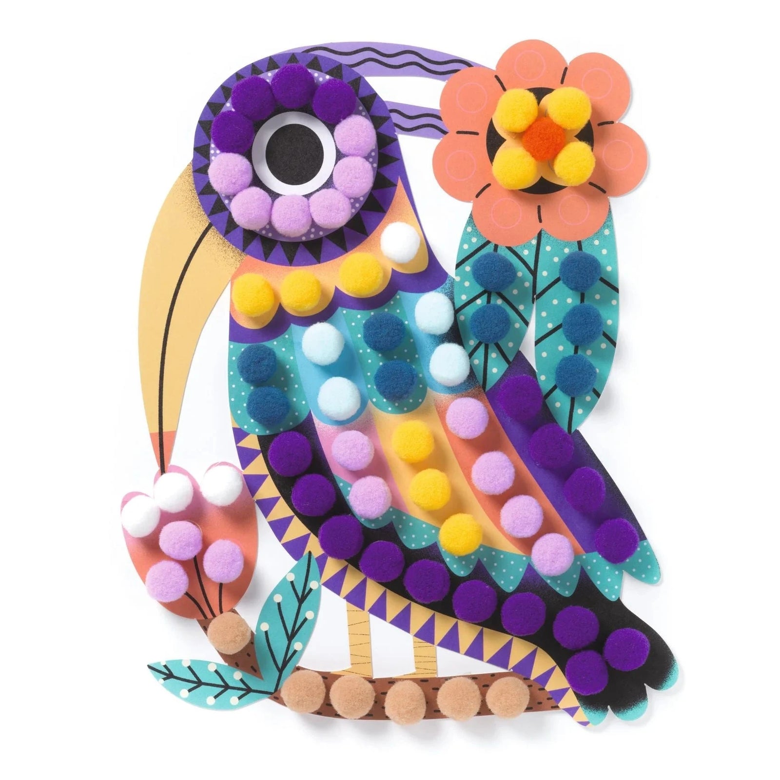 Djeco Create with Pompoms-- Birds