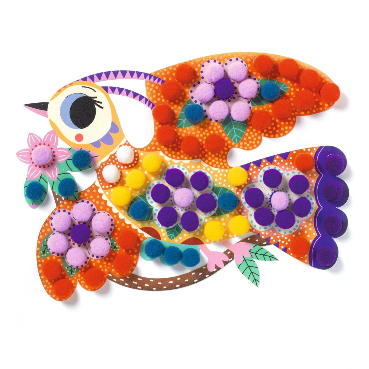 Djeco Create with Pompoms-- Birds