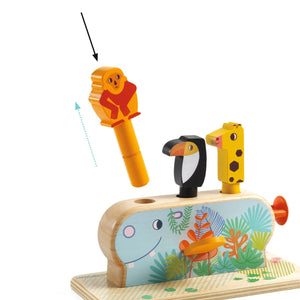 Djeco Wooden Spring Toy -- Multi Pop