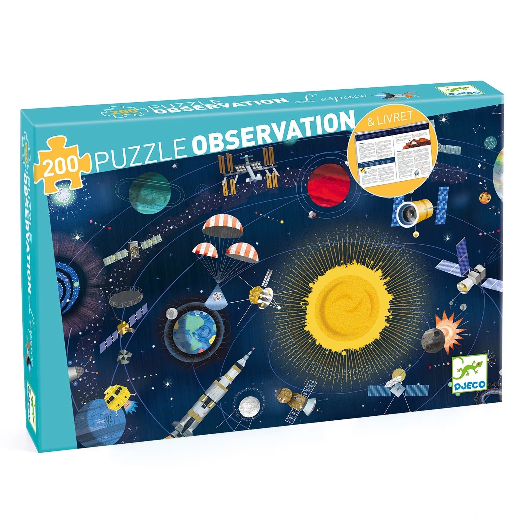 Djeco Observation Puzzle -- Space, 200 pieces