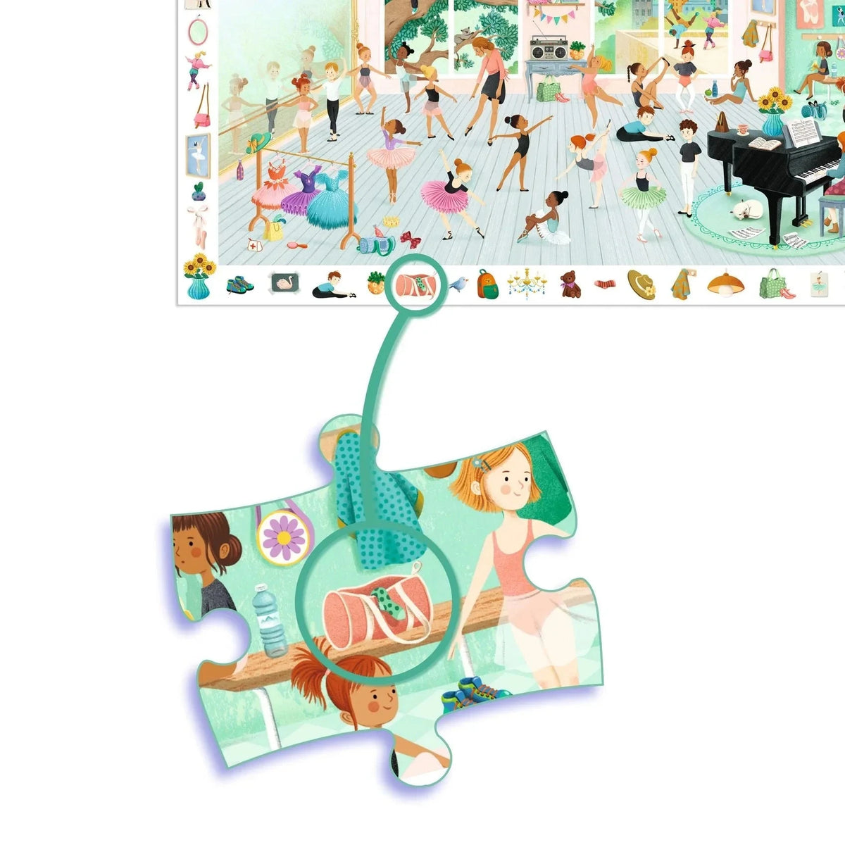 Djeco Observation Puzzle -- The Dance School, 100 pieces