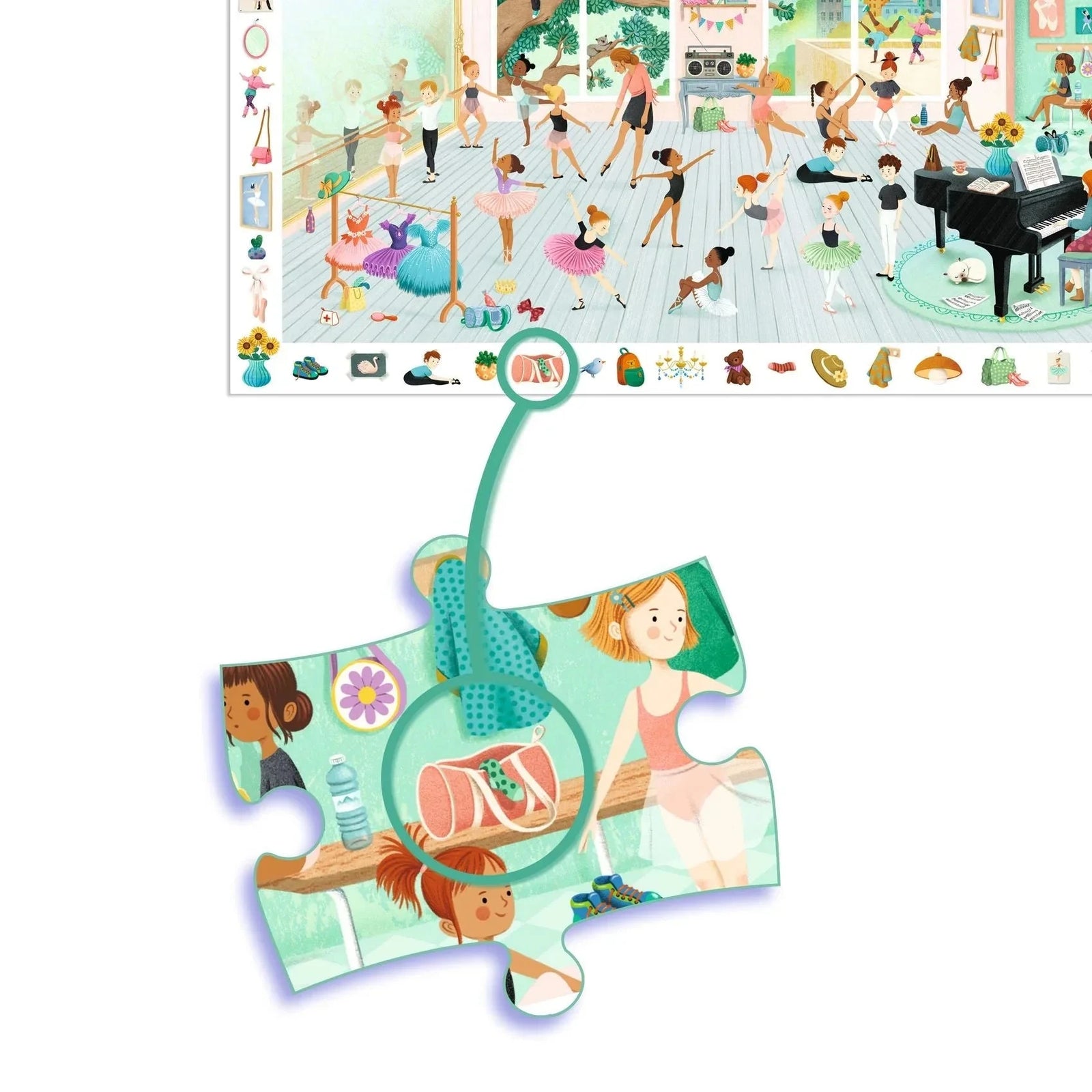 Djeco Observation Puzzle -- The Dance School, 100 pieces