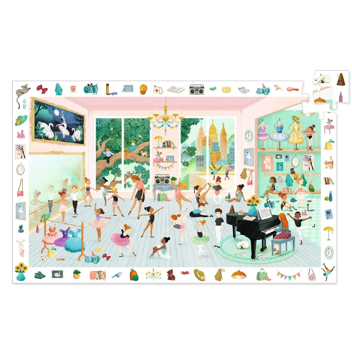 Djeco Observation Puzzle -- The Dance School, 100 pieces