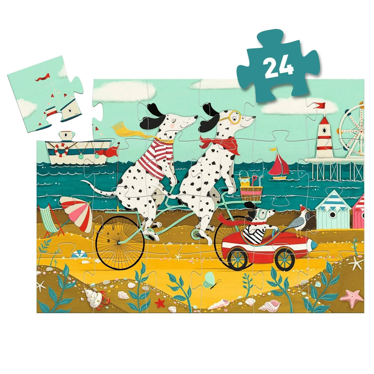 Djeco Ollie the Dalmatian Silhouette Puzzle-- 24 Pieces