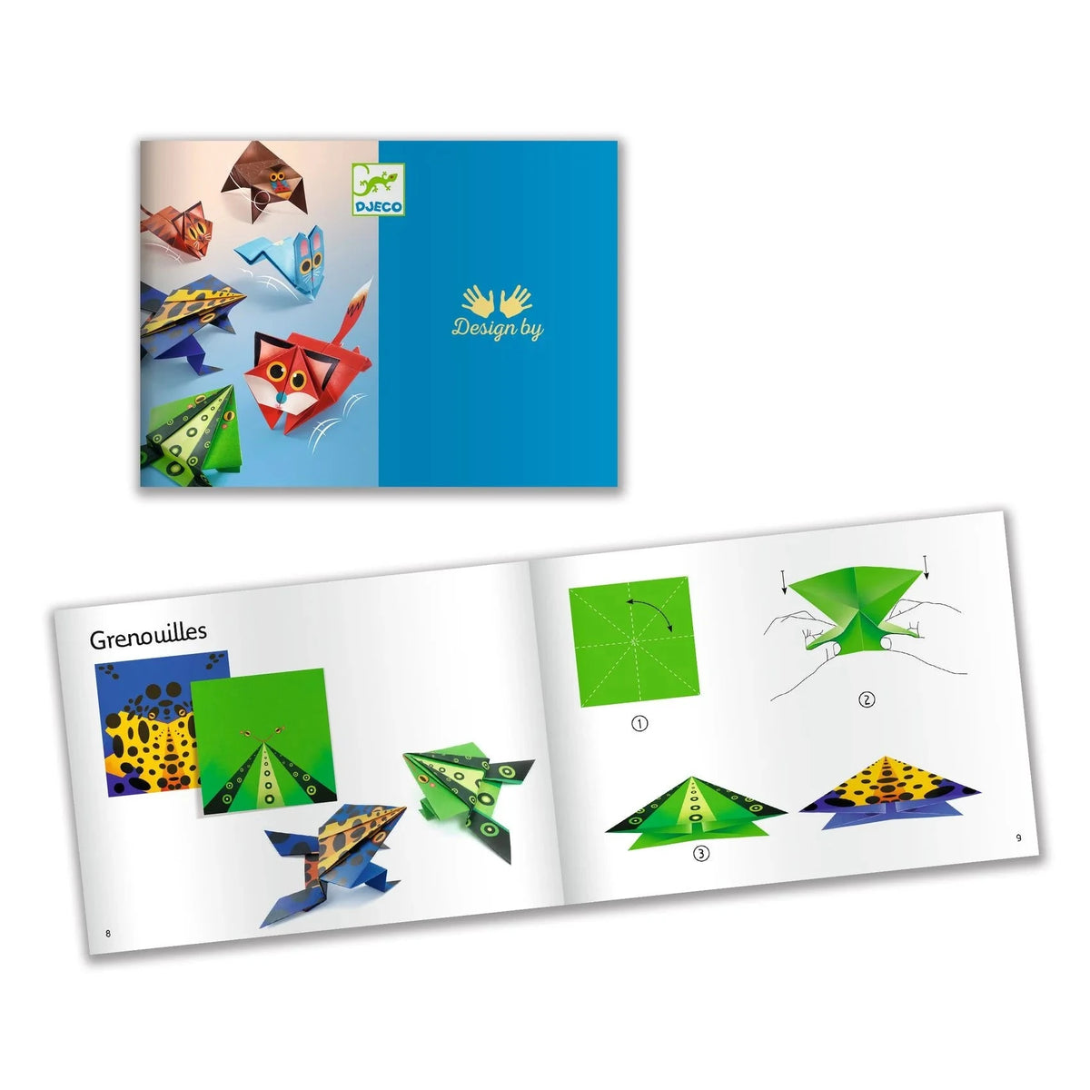 Djeco Origami Paper Craft Kit- Jumping Animals