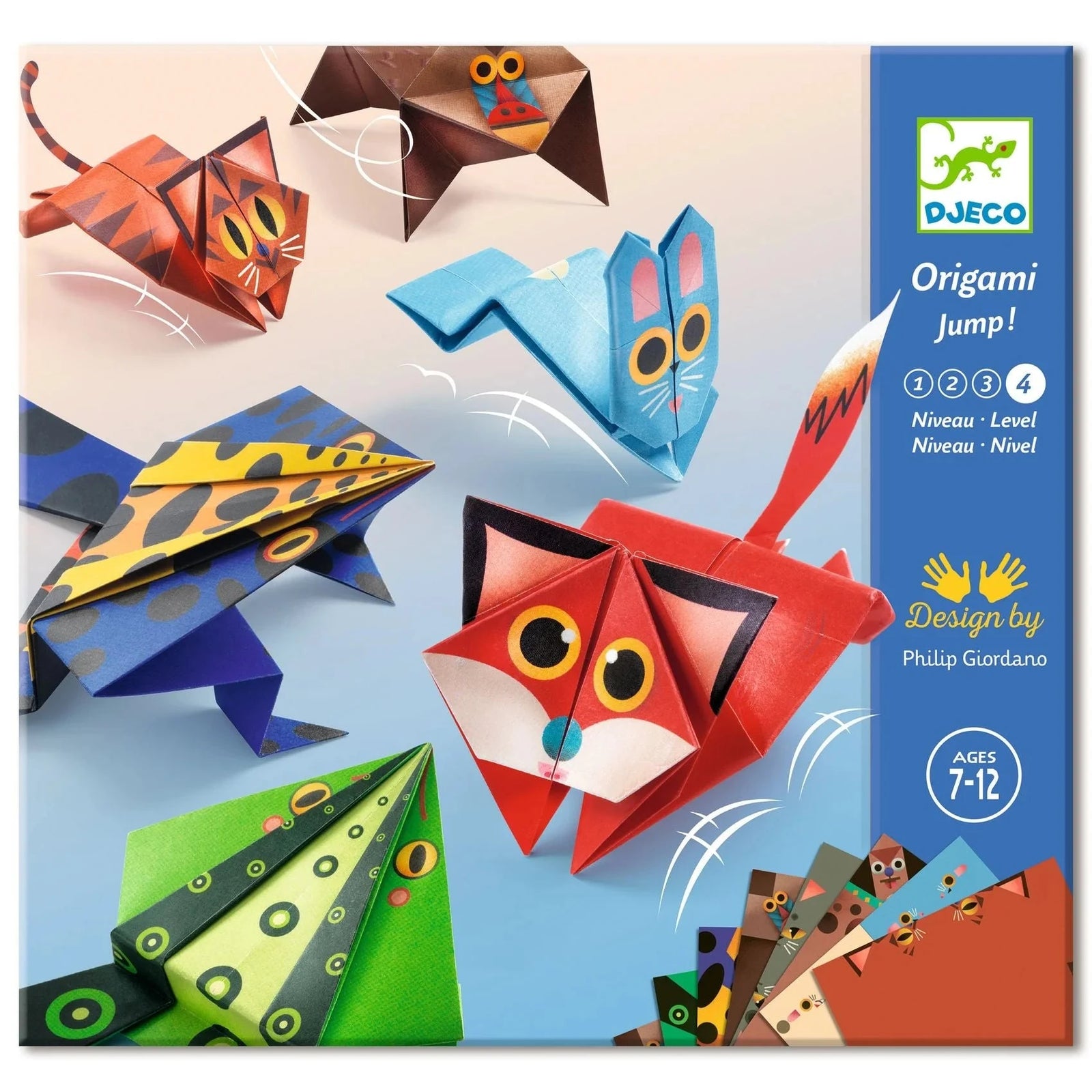 Djeco Origami Paper Craft Kit- Jumping Animals