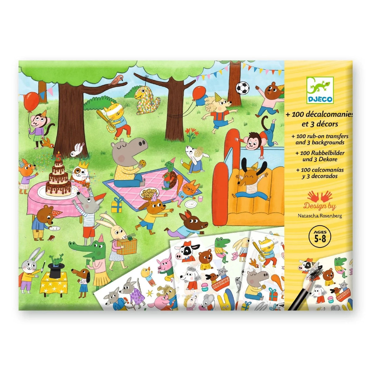 Djeco Party Time Rub-on Transfers