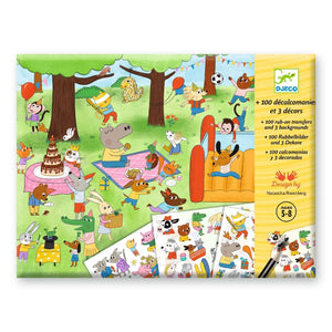 Djeco Party Time Rub-on Transfers