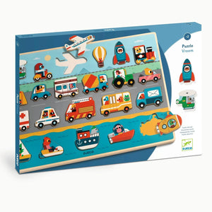 Djeco Puzzlo Vroom Wooden Puzzle