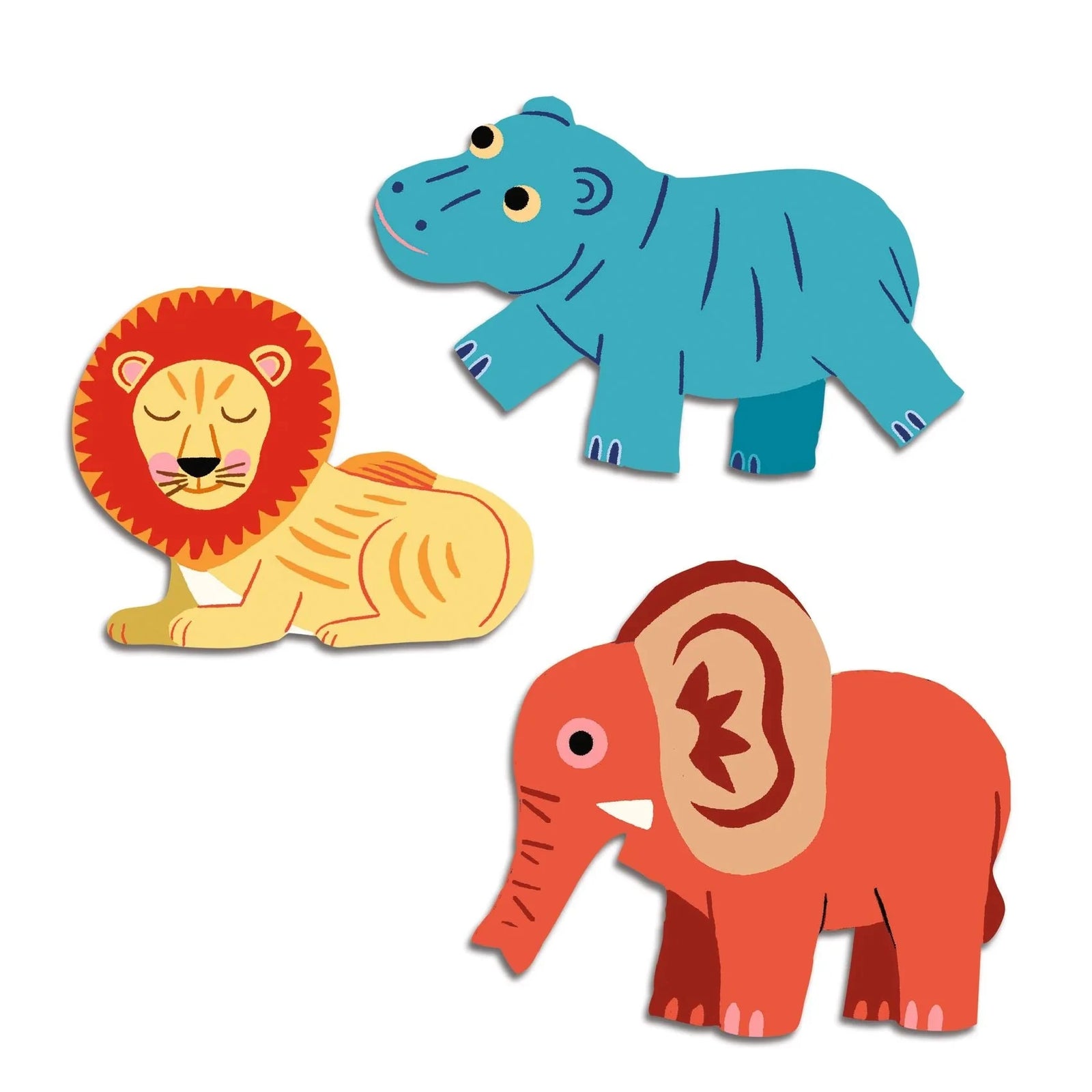 Djeco- Safari Animals Baby Stickers
