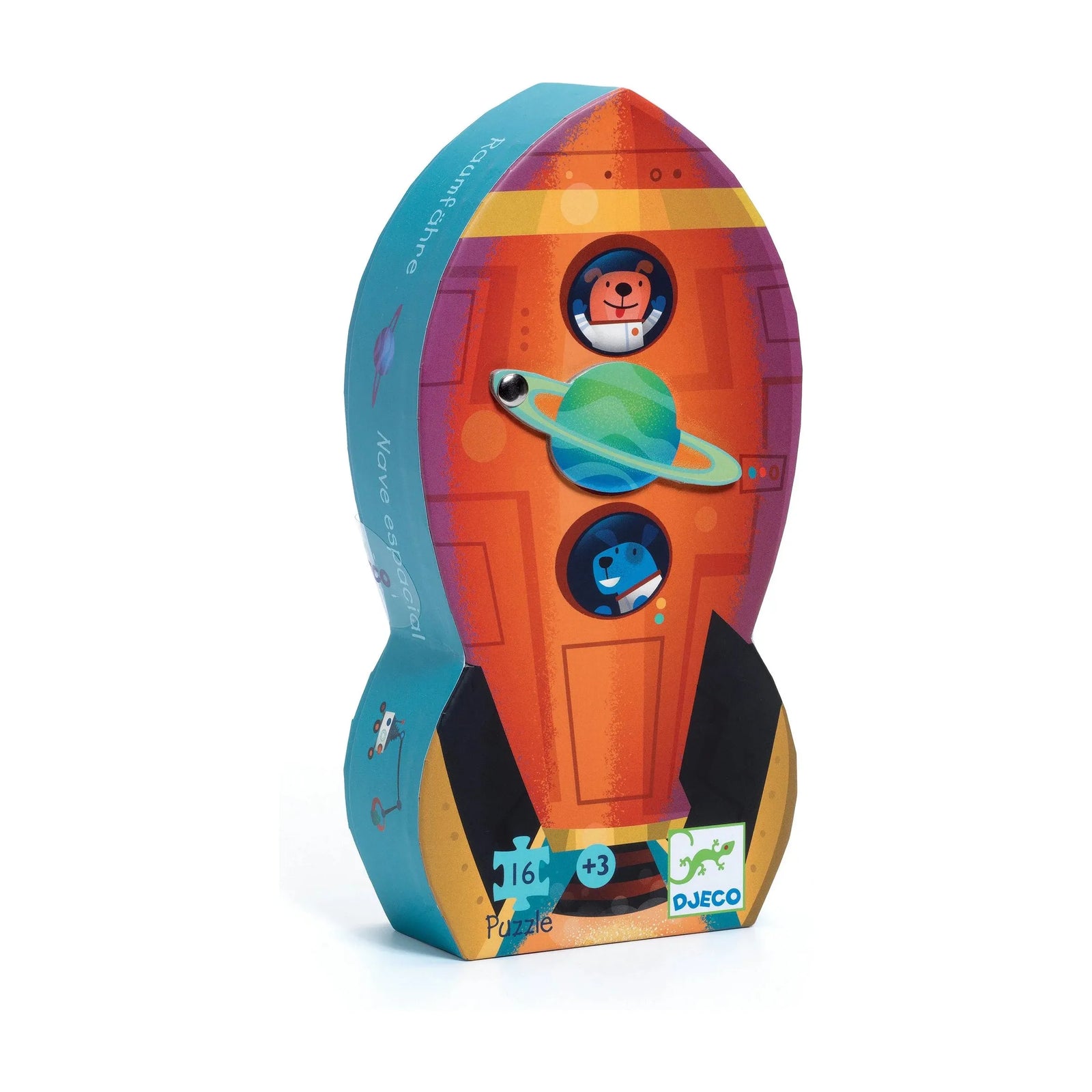 Djeco Silhouette Puzzle-- Spaceship, 16 pieces