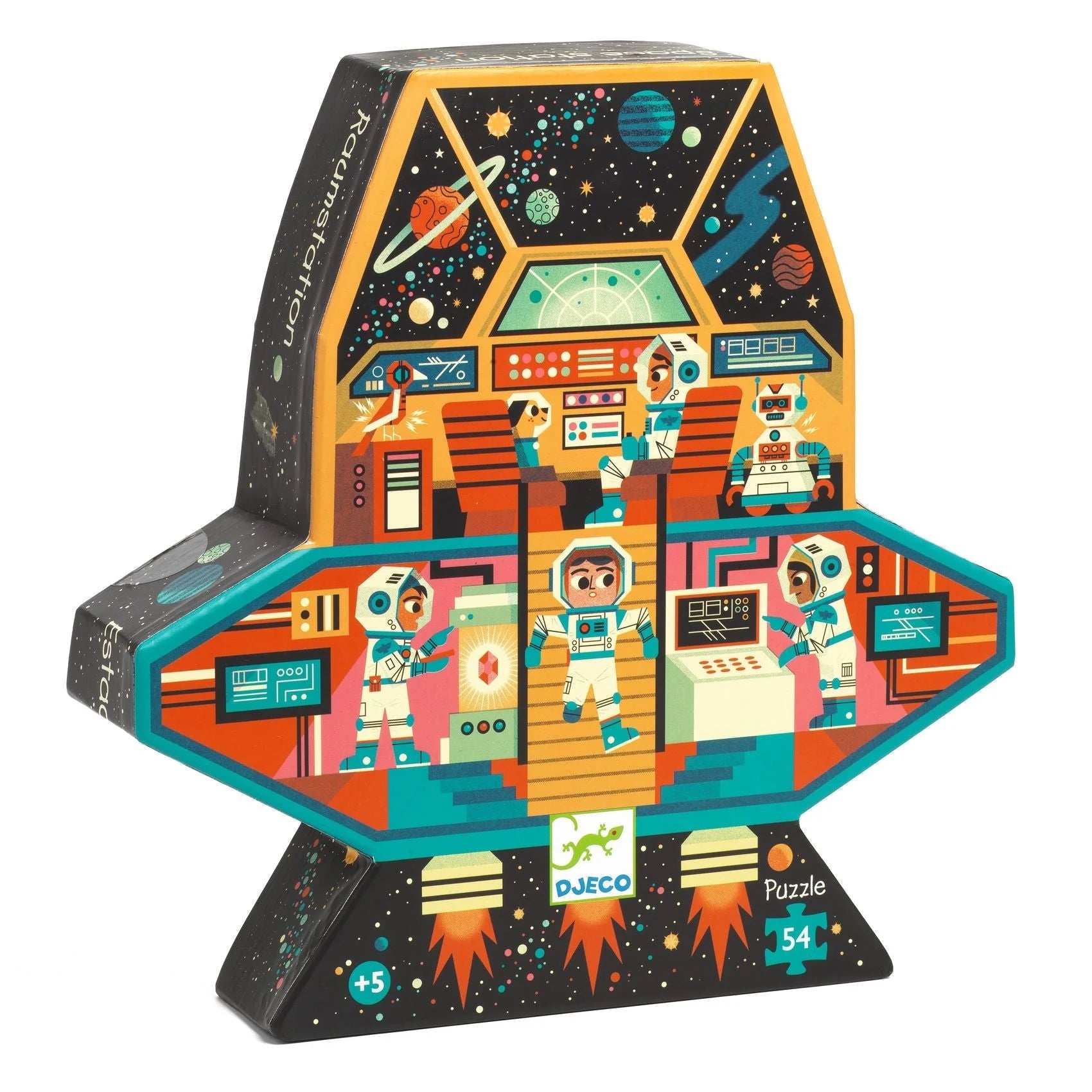 Djeco Silhouette Puzzle -- Space Station, 54 pieces